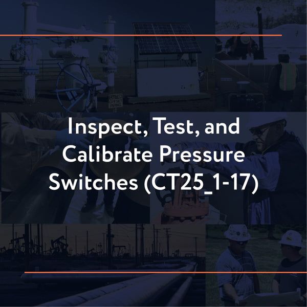 Picture of CT25_1-17: Inspect, Test, and Calibrate Pressure Switches