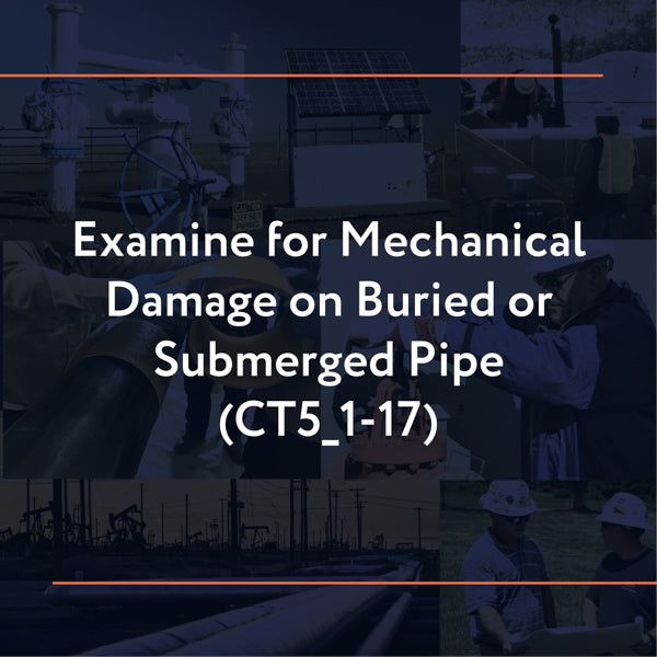 Picture of CT5_1-17: Examine for Mechanical Damage on Buried or Submerged Pipe