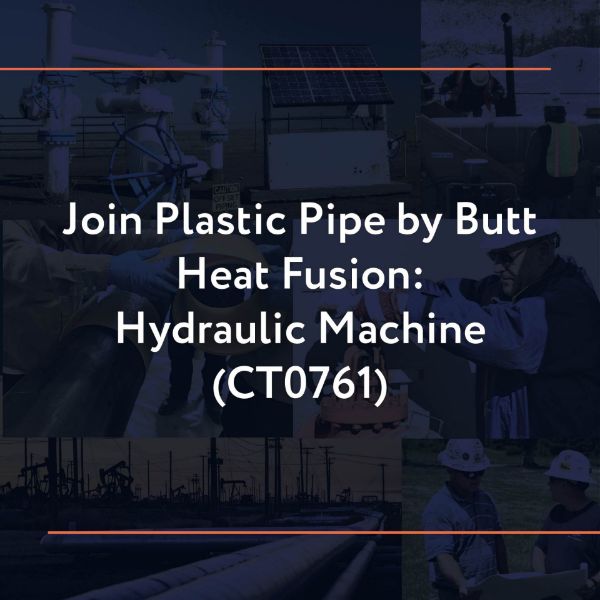 Picture of CT0761: Join Plastic Pipe by Butt Heat Fusion: Hydraulic Machine