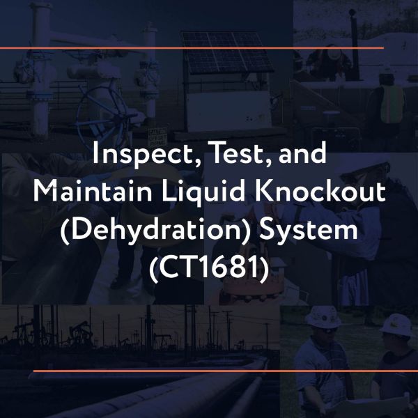Picture of CT1681: Inspect, Test, and Maintain Liquid Knockout (Dehydration) System